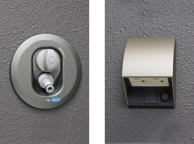 バルコニー水栓
防水コンセント