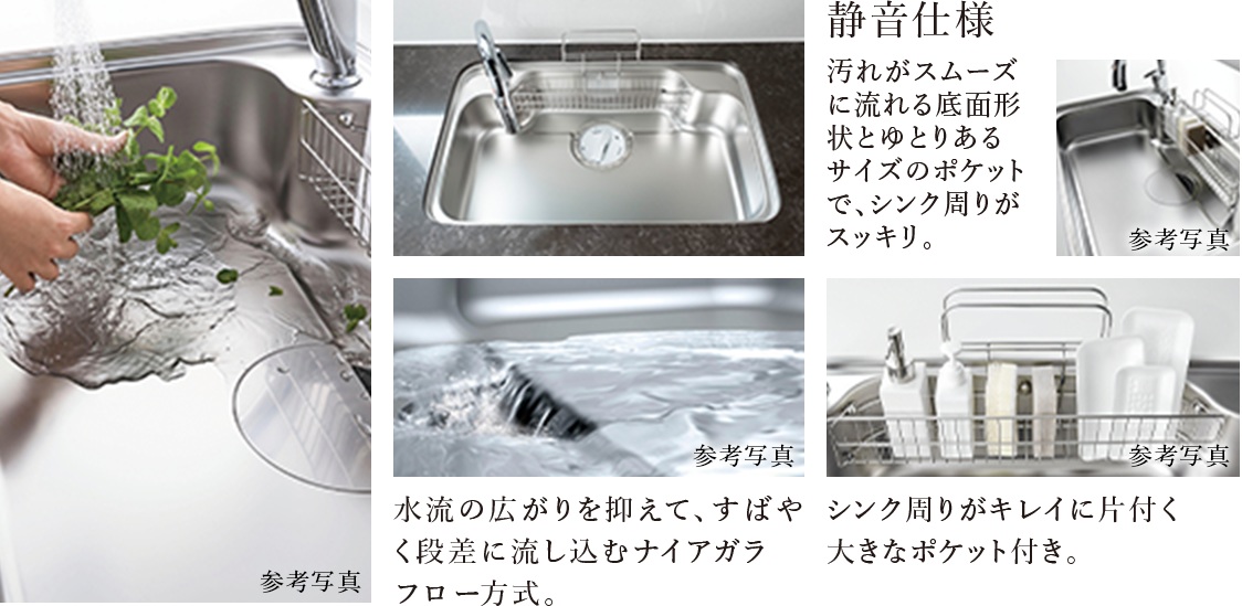 静音仕様のスキットシンク