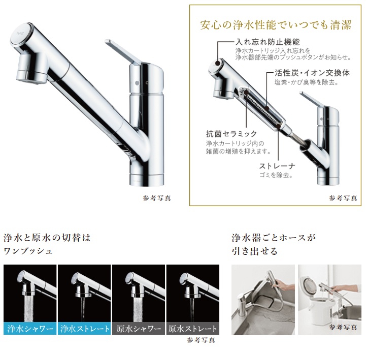 蛇口一体型浄水器「クローレ」