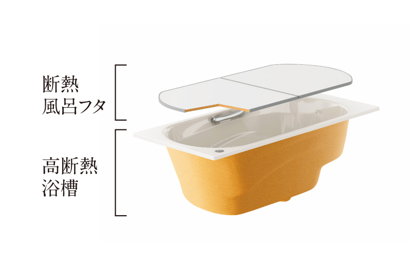 しっかり保温できる浴槽