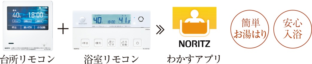 スマホで給湯器を操作できる「無線LAN対応リモコン」