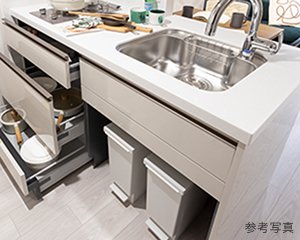出し入れしやすいオールスライド収納
