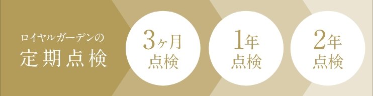 お引渡後には3回の定期点検を実施