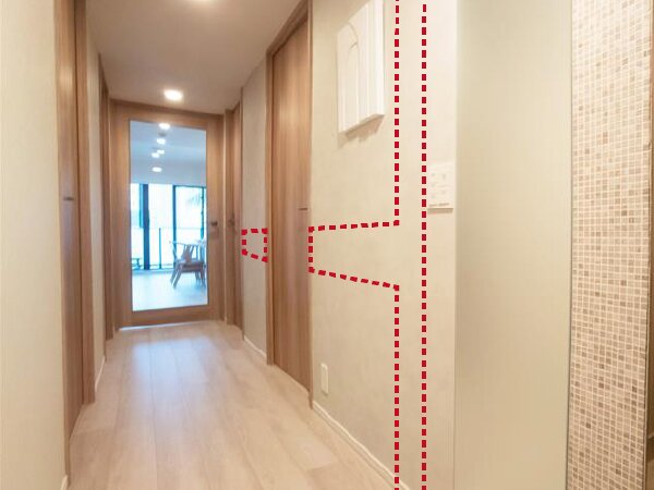 玄関・廊下・トイレの手摺下地