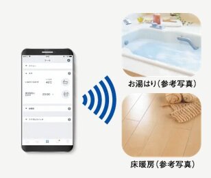 ～無線LAN機能付エコジョーズ用リモコンセット～
■外出先からのガス機器操作