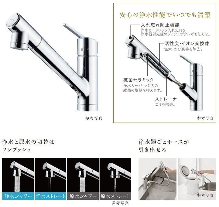 蛇口一体型浄水器「クローレ」