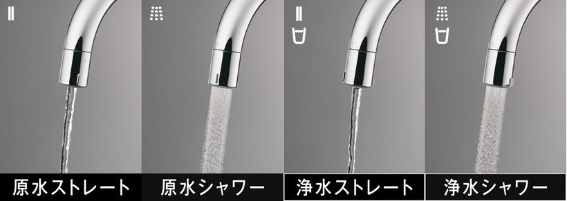 ストレスフリーでたっぷり使える浄水シャワー。料理の下ごしらえも効率アップ。