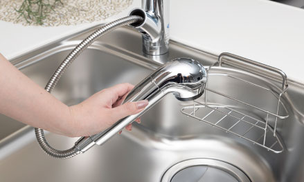 浄水器一体型ハンドシャワーエコ水栓