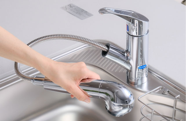 浄水器一体型ハンドシャワーエコ水栓