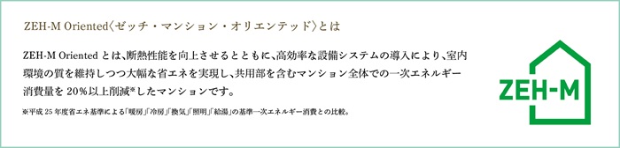 快適性と省エネ性を高めるZEHマンション。