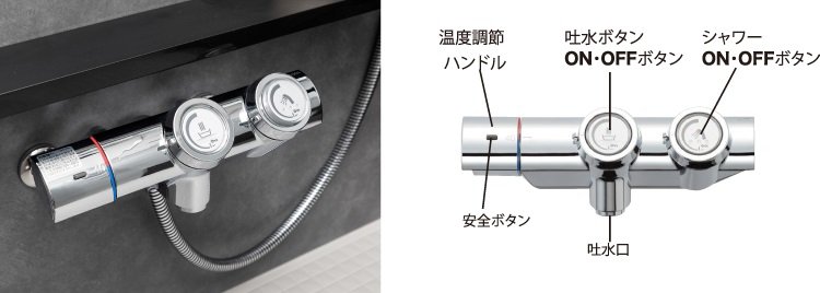 コンパクトプッシュ水栓