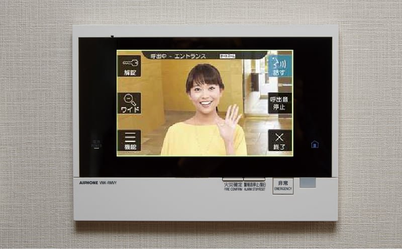 タッチパネル式7型ワイドインターホン