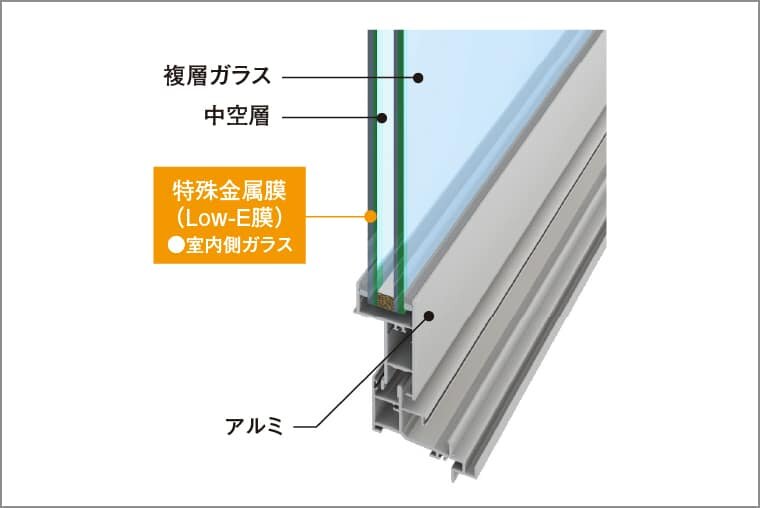 Low-E複層ガラス採用
