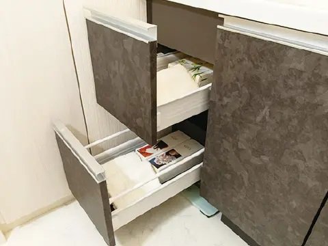 2段スライド収納