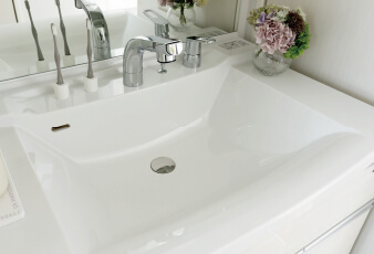 アクリル人造大理石カウンター（ボウル一体型）