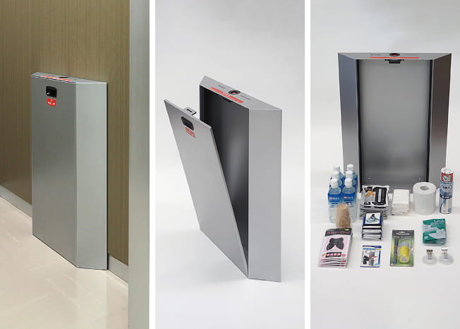 エレベーター内防災キャビネット