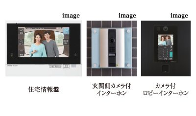 エントランスと住戸玄関にもカメラ付インターホンを設置