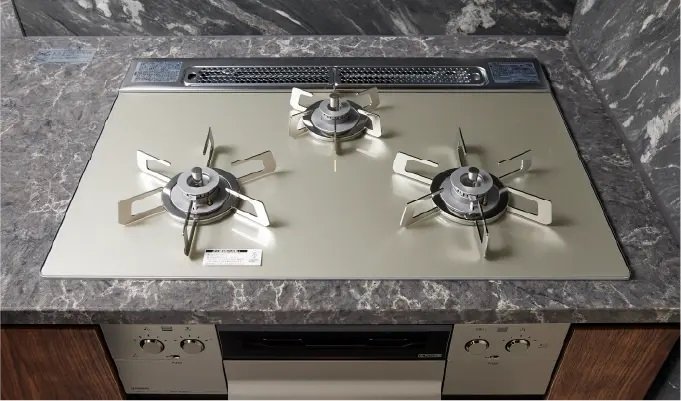 オートグリル・温調機能付きガラストップコンロ