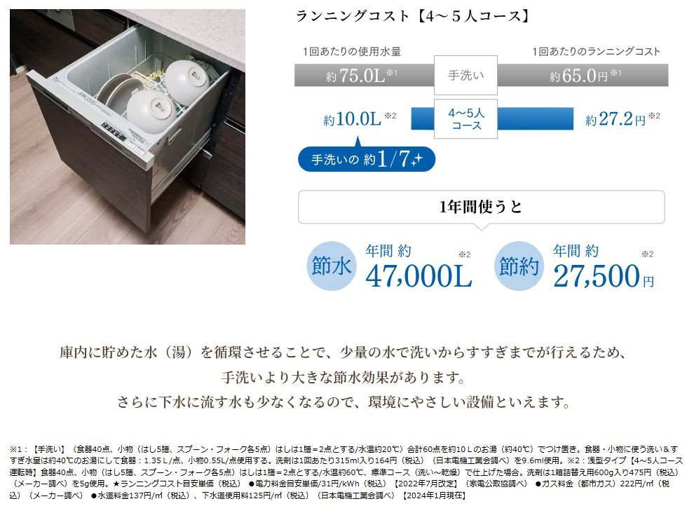 便利なだけでなく節水力も効率的な食器洗い乾燥機