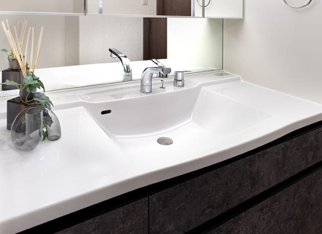 一体成型の洗面ボウル