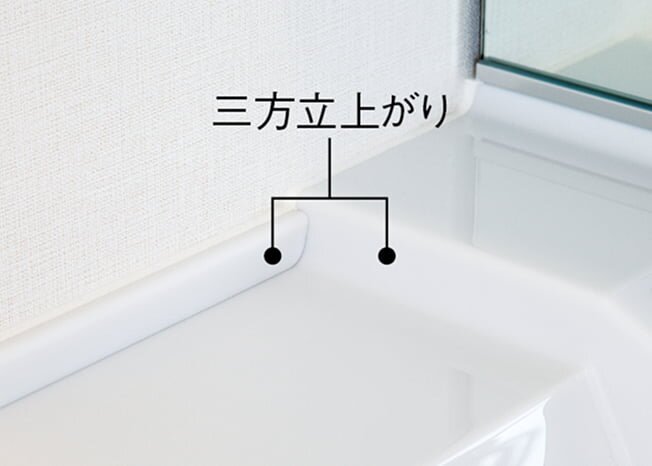 カウンター三方立上がり