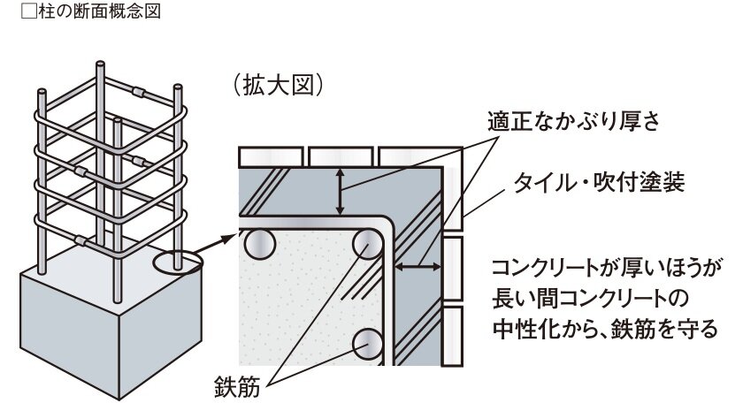 鉄筋：かぶり厚さ
