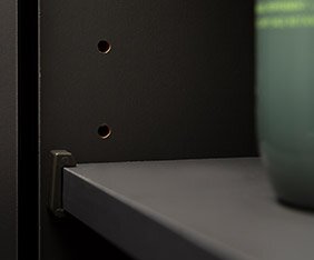 細かい可動棚ピッチ