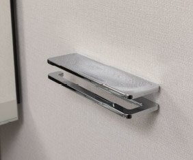 シェルフ付タオル掛け