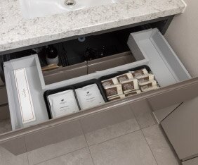 洗面ボウル前収納