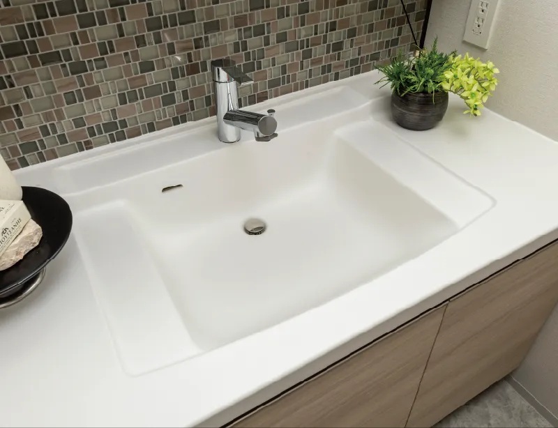 人造大理石一体型カウンター