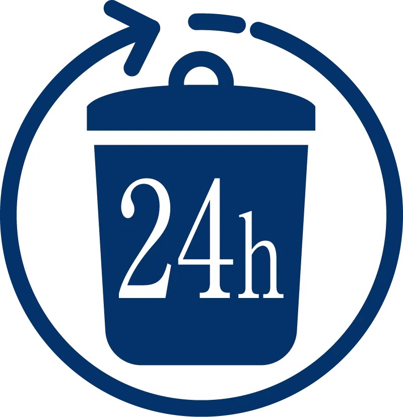 お部屋はいつもすっきり「24時間ゴミ出しOK」