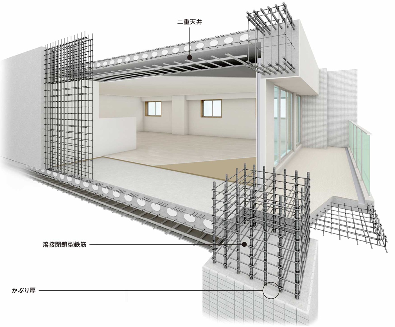 地震に強いザ・レジデンス松本深志の躯体