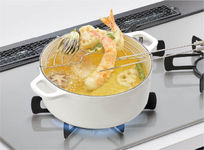 温度調節機能を左右バーナーに搭載