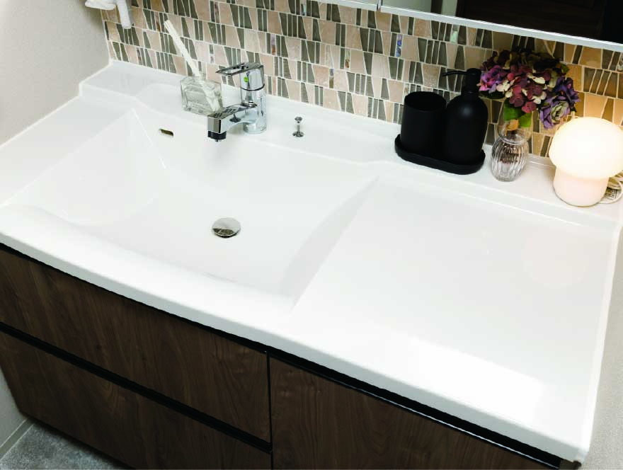 ボウル一体型スクエアカウンター