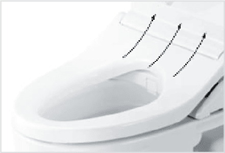 広く見えて座りやすい便座