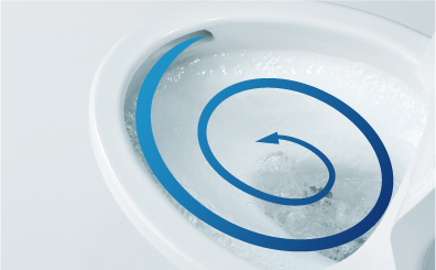 フチなし形状＆トルネード洗浄