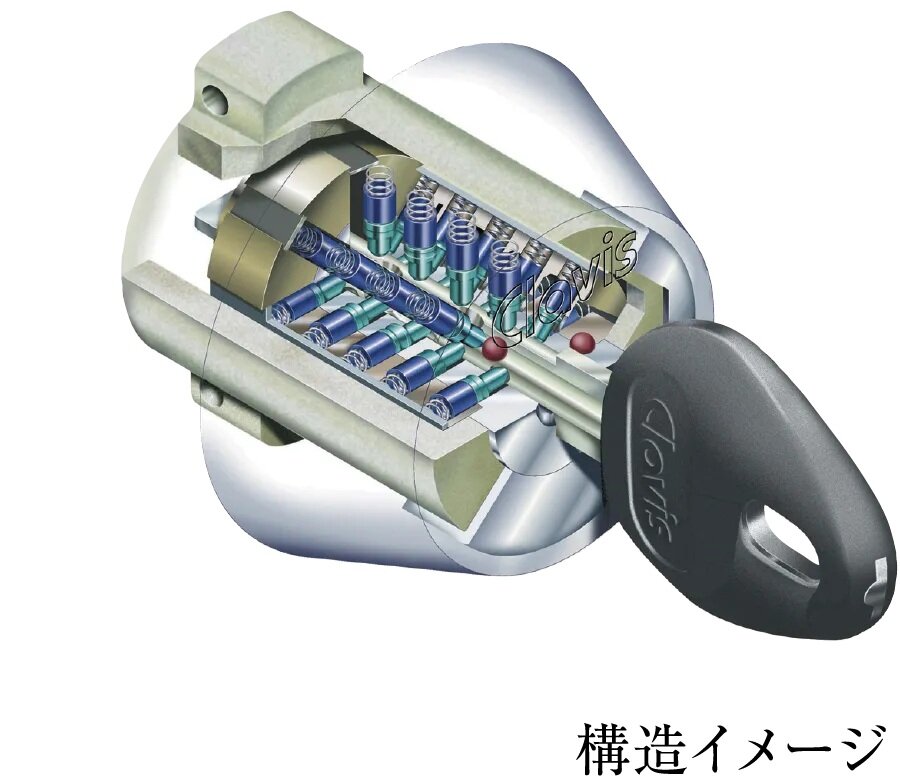 不正複製やピッキングを困難にする
スティック型ディンプルキー
