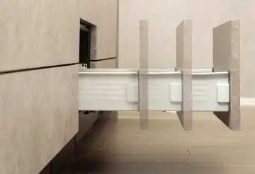 ソフトクローズ機能付スライド収納