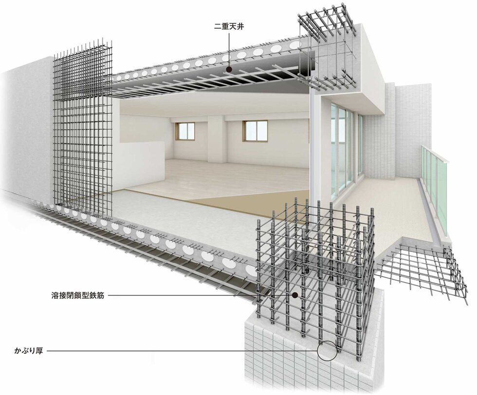 地震に強いザ・レジデンス松本深志の躯体