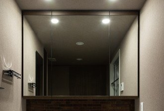 上下框付ミラー