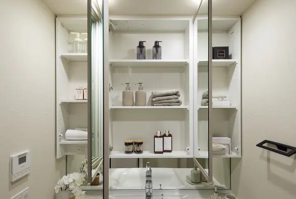 二方框付鏡裏収納