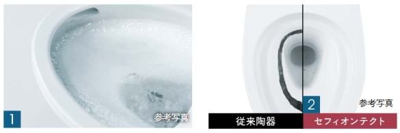 お手入れしやすい機能を備えたトイレ