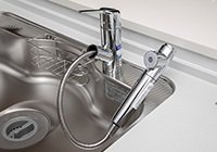 浄水器一体型シングルレバー式 シャワー混合水栓