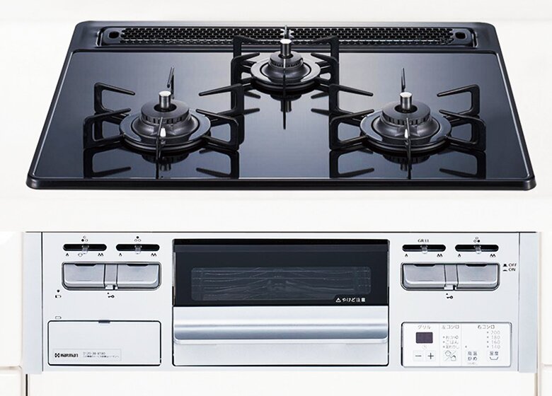 3口ガラストップコンロ