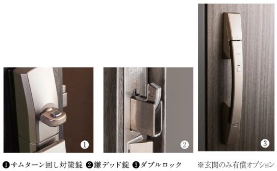 ダブルロック仕様の玄関