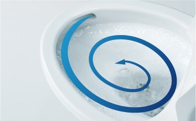 フチなし形状＆トルネード洗浄