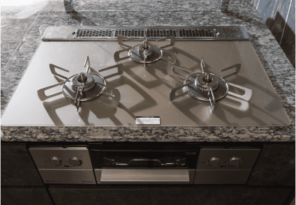 ガラストップ温調機能付セーフティコンロ