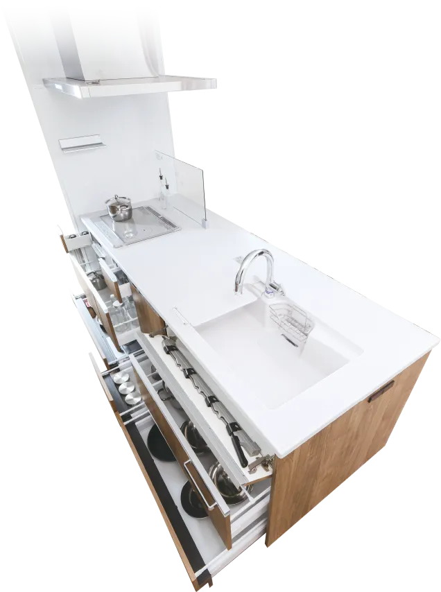 使い勝手のよい大容量の収納スペース