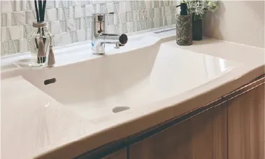 ボウル一体型洗面カウンター