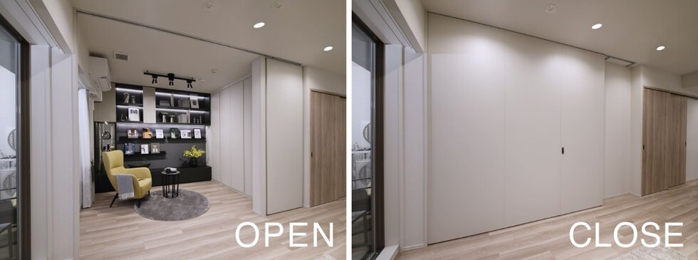 空間をフレキシブルに使えるウォールドア